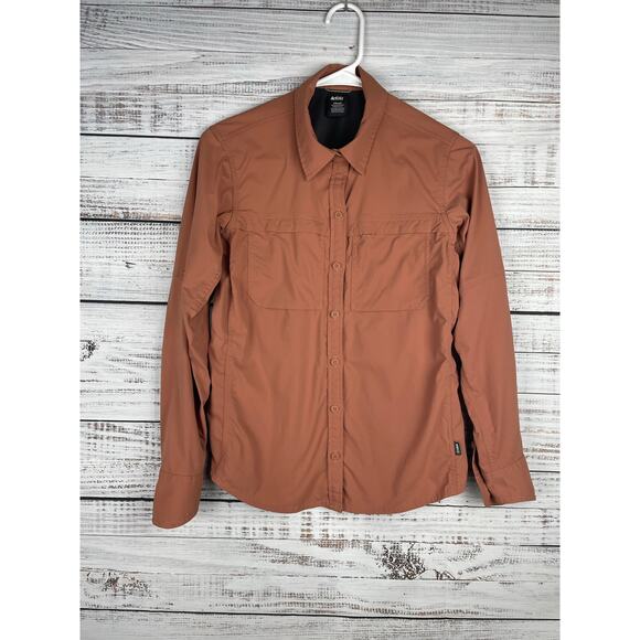 REI Co Op Tops - REI Coop Sahara Button Down Long Sleeve Shirt Brown XS Outdoors Hiking Nylon